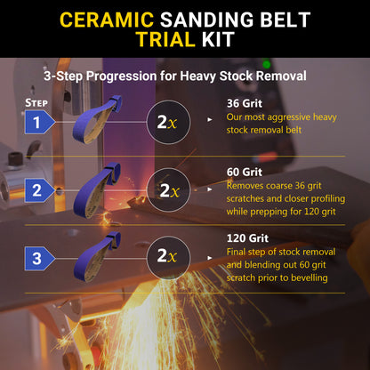 2x72 Sanding Belt Ceramic Trial Kit